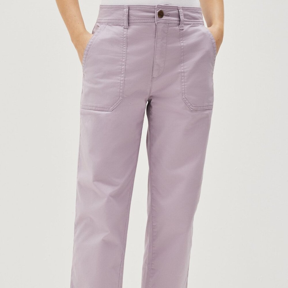 GAP High Rise Girlfriend Cropped Utility Chinos